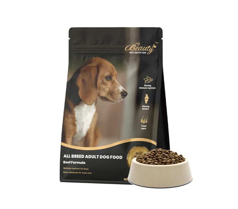 Adult dog dry food, beef formula