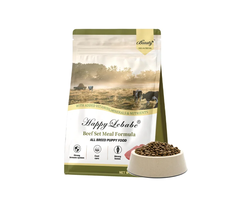 Puppy dry food, beef formula